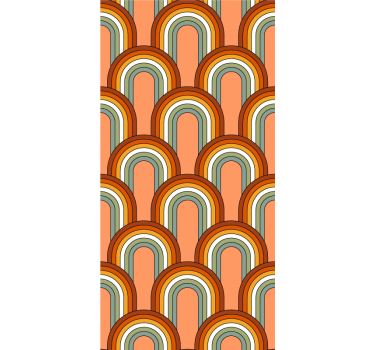 Retro roller blind with retro arch patterns - TenStickers