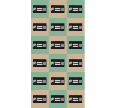 Retro roller blind with vintage stripe design - TenStickers