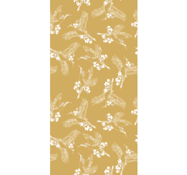 Graceful Avian Theme blind flowers and plants - TenStickers
