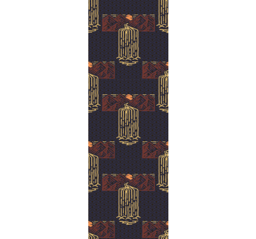 Sunset with waterfalls retro roller blind - TenStickers