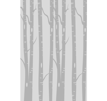 Tall birches forest scandinavian Tree roller blind - TenStickers