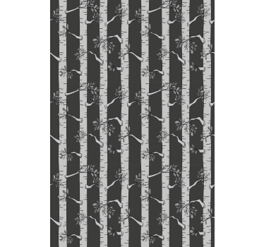 Birch Black and Grey Pattern tree blind - TenStickers