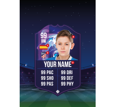 soccer player card Childrens blind - TenStickers