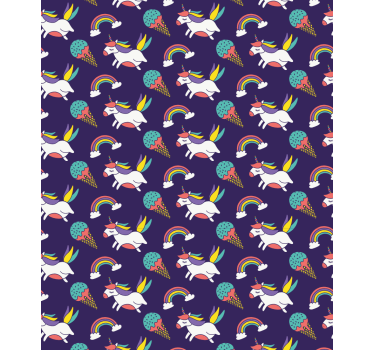 unicorn pattern Childrens blind - TenStickers