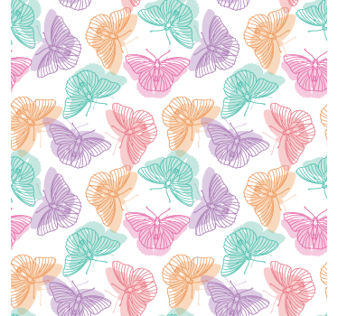 colorful silhouette Butterflies blind - TenStickers