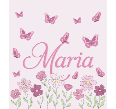Flowers and butterflies Custom printed window shade - TenStickers