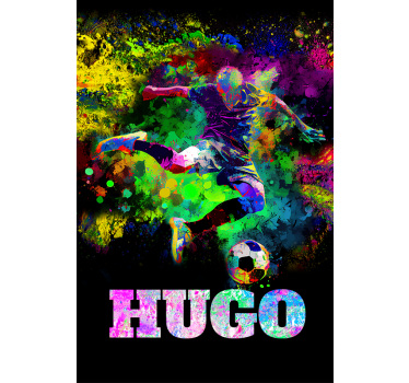 Colorful design football blind - TenStickers
