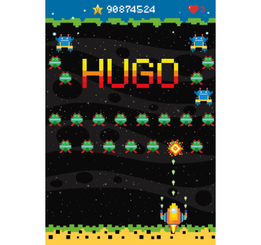 8 bits arcade screen blind geek - TenStickers