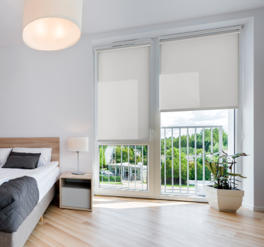 Silver translucent Living room roller blind - TenStickers