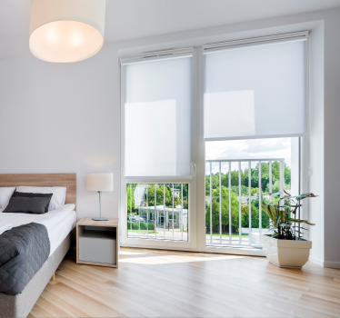 White translucent living room roller blind - TenStickers
