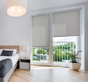 Grey translucent living room roller blind - TenStickers