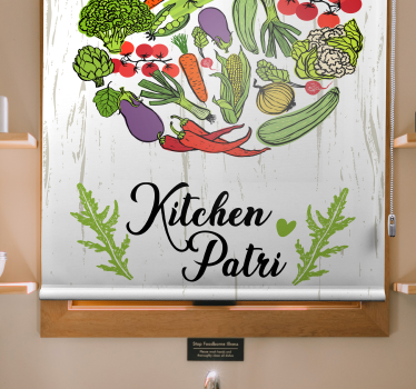 Kitchen with vegetables Personalized blind - TenStickers