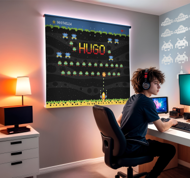 8 bits arcade screen blind geek - TenStickers