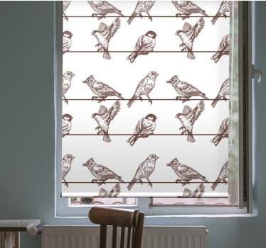 Avian Perched on Limbs blind flowers and plants - TenStickers