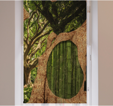 Bamboo Forest Scene tree blind - TenStickers