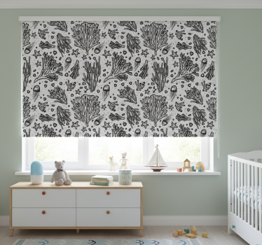 Blind children black silhouetted sea creatures - TenStickers