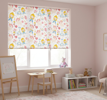 Blind children cartoon princes and unicorns - TenStickers