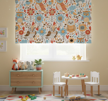 Blind children colorful owls with flowers pattern - TenStickers