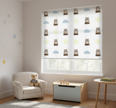 Blind children customisable brown bear - TenStickers
