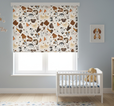 Blind children cute mix puppy and dog pattern - TenStickers