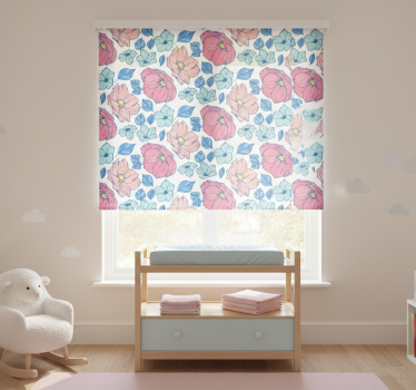 Blind children delicate pink and blue flowers - TenStickers