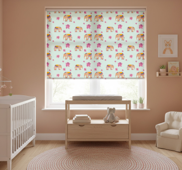 Blind children indian peach elephants - TenStickers