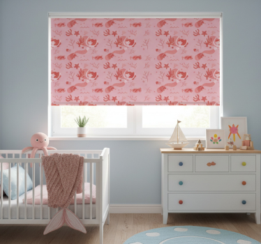 Blind children mermaid pink waving and smiling - TenStickers