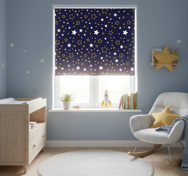 Blind children night sky with white and yellow stars - TenStickers