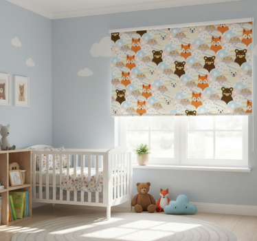 Blind children patchwork bear and fox design - TenStickers