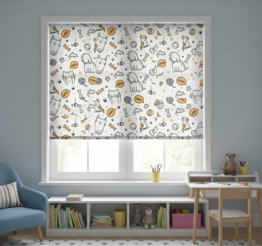 Blind children pets cats and dogs doodle style - TenStickers