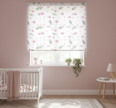 Blind children pink minimalistic little flowers - TenStickers