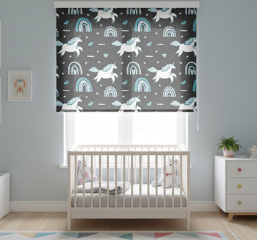 Blind children seamless horses dark pattern - TenStickers