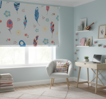 Blind teens bohemian feather design - TenStickers