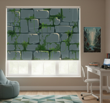 Blind teens green brick leafy accent - TenStickers