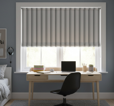Blind teens in grey vertical striped style - TenStickers