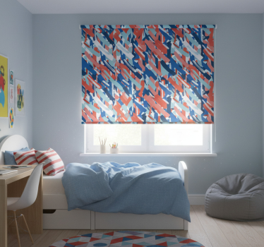 Blind teens in red blue and white brush strokes - TenStickers