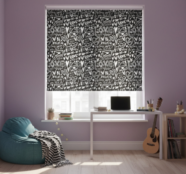 Blind teens love heart graffiti - TenStickers