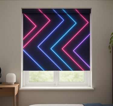 Blind teens neon lights peeking through blinds - TenStickers