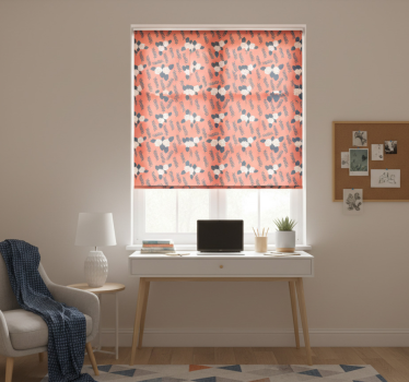 Blind teens orange rose flower pattern design - TenStickers