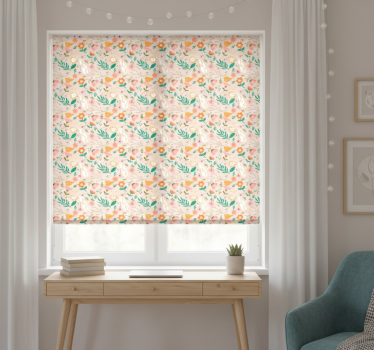 Blind teens pastel delicate flower design - TenStickers