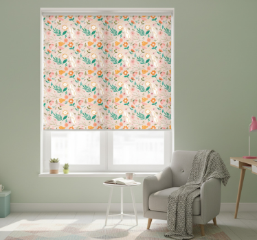 Blind teens pastel delicate flower print - TenStickers