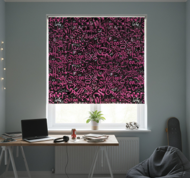Blind teens pink and black graffiti design - TenStickers