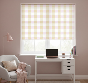 Blind teens pink and gold tartan blanket - TenStickers