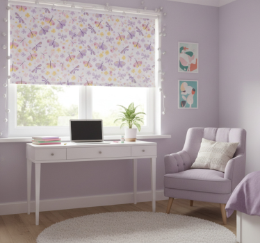Blind teens purple painted butterfly pattern - TenStickers