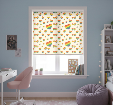 Blind teens rainbow hearts display - TenStickers