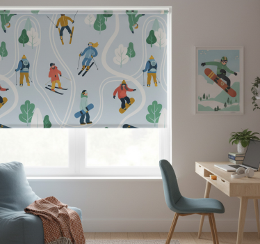 Blind teens blue skiing gear - TenStickers