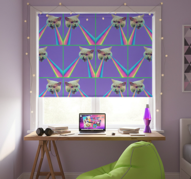 Blind teens vaporwave laser cat - TenStickers