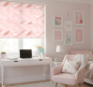 Blind teens with girly pink geometric design - TenStickers