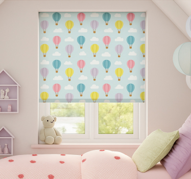 Blue hot air balloons blind children - TenStickers