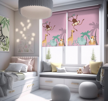 "Boho" kids jungle Animal blind - TenStickers